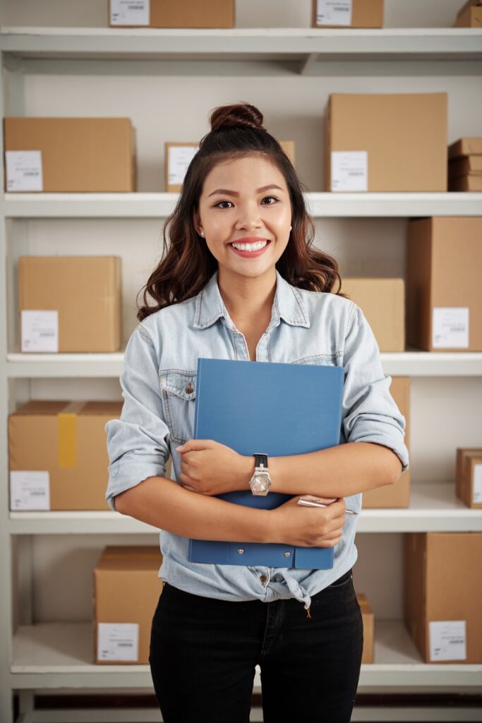 Female warehouse worker