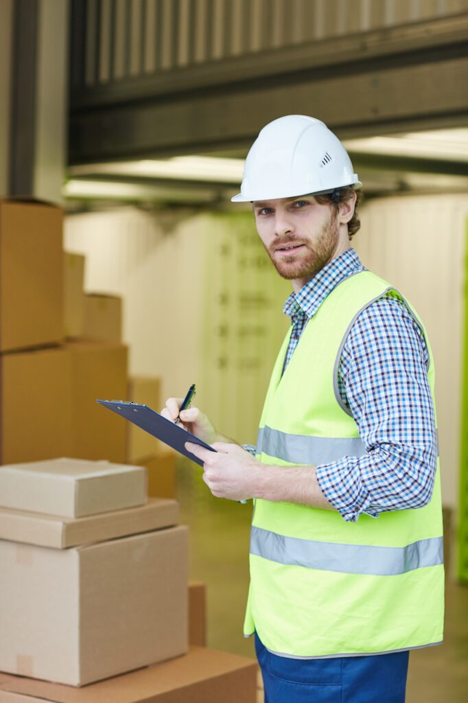Worker working in warehouse